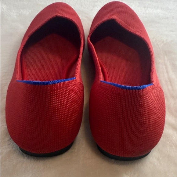 Rothy’s The Flat Bright Red Slip On Knit Round Toe Ballet Flat - Picture 8 of 11